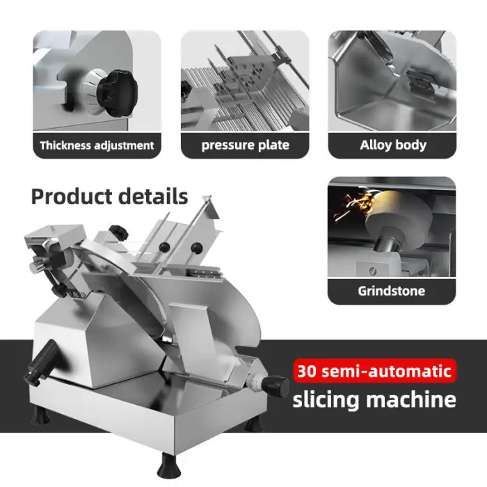 Frozen Fresh Meat Slicing Machine Electric Lamb Beef Pork Chicken Bacon Cheese Slicer