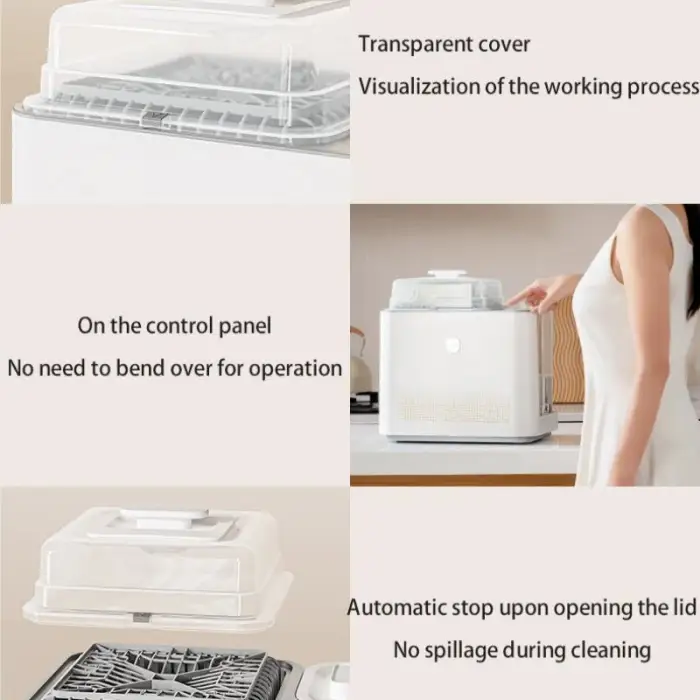 NCVI Fully Automatic Electric Baby Milk Bottle Washer and Dryer 360 Degree Washing and Sterilizing Essential Baby Supply