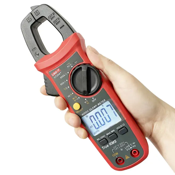 204+ Digital Clamp Meter 600A AC DC Current Voltage True RMS Pliers Ammeter Resistance Capacitance Temperature NCV Tester