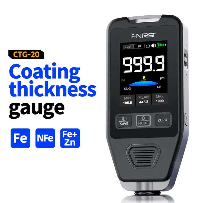 Rechargeable Car Paint Tester With 3 Modes Coating Thickness Gauge 0-1400um