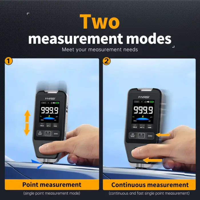 Rechargeable Car Paint Tester With 3 Modes Coating Thickness Gauge 0-1400um