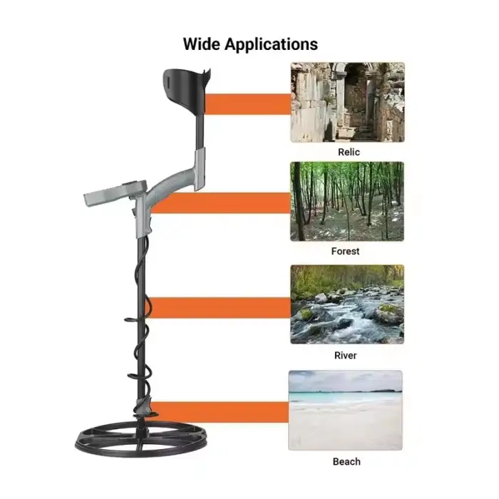 Industrial Metal Detectors T90 LCD With Backlight Gold Detector Waterproof Can Be Customized