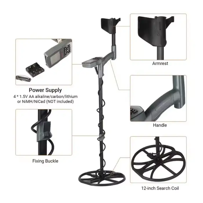 Industrial Metal Detectors T90 LCD With Backlight Gold Detector Waterproof Can Be Customized