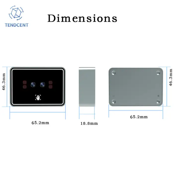 Tendcent Binocular Palm Vein Scanner Access Control Module Support With Customizable OEM/ODM Logo Palm Vein Recognition SDK