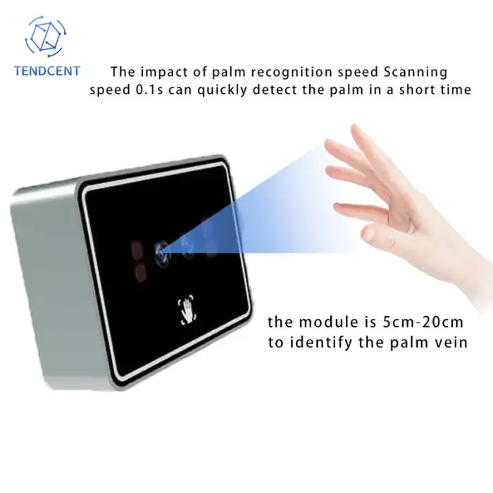 Tendcent Binocular Palm Vein Scanner Access Control Module Support With Customizable OEM/ODM Logo Palm Vein Recognition SDK