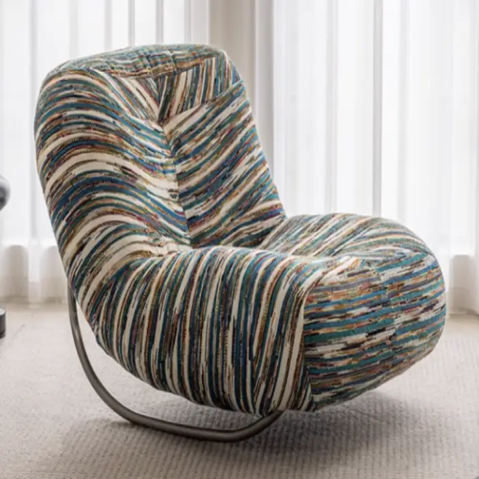 Living Room Chair Ergonomic Design Adult Living Room Bedroom Comfortable Relaxation Padded Fabric Upholstered Furniture