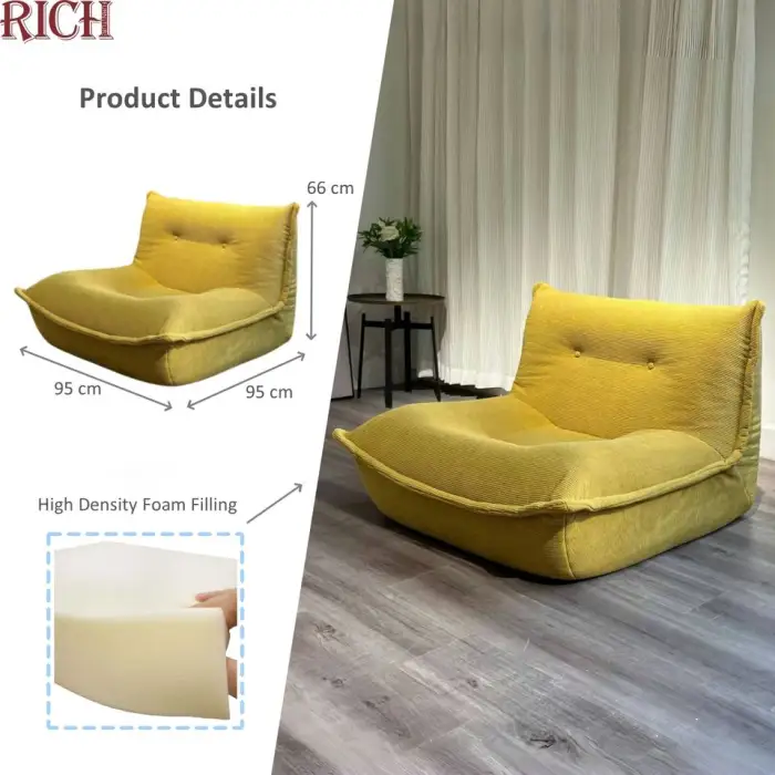 Modern Compressed Leisure Chair Vacuum Package Single Sofa for Home Apartment Villa Living Room Hotel Office Reading Lounge Room