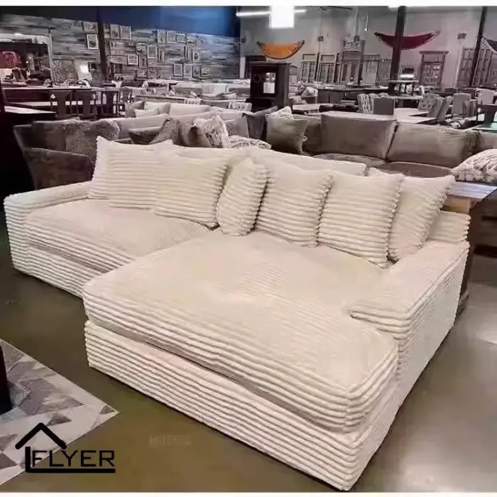 Modern Vacuum Compressed Sofa Plush Corduroy Sectional Sofa Living Room Bedroom Recliner Lazy Sofa Bed