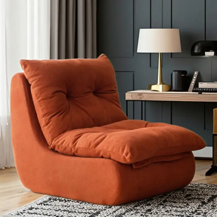 Living Room Chair MORE DESIGN Modern Simple Minimalist Velvet Leisure Reclining Lounge Chair Single Seater Luxury Comfortable