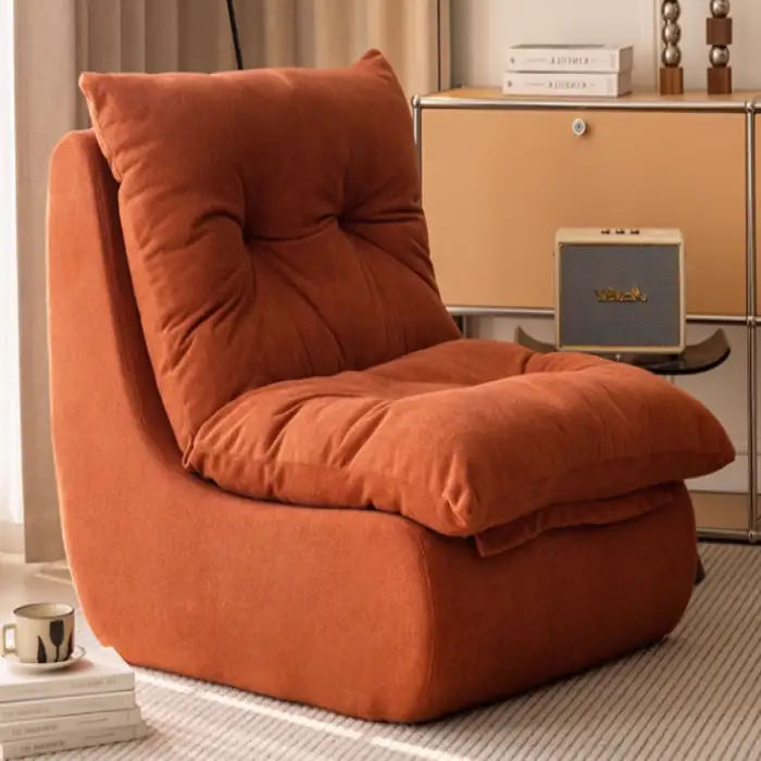 Living Room Chair MORE DESIGN Modern Simple Minimalist Velvet Leisure Reclining Lounge Chair Single Seater Luxury Comfortable