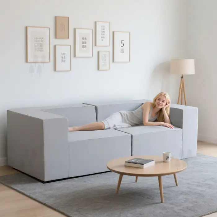 Modern 2-Seater Office Combination Sofa Compression Bed for Living Room Vacuum-Packed Sofas