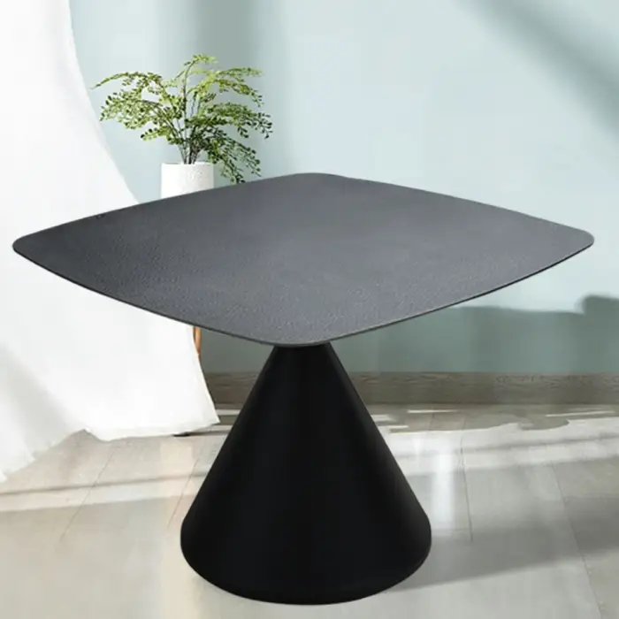 Modern Minimalist Aluminum Alloy Office Desk with Circular Top 60x60x75cm ASTM Standard