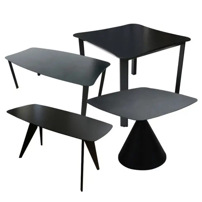 Modern Minimalist Aluminum Alloy Office Desk with Circular Top 60x60x75cm ASTM Standard