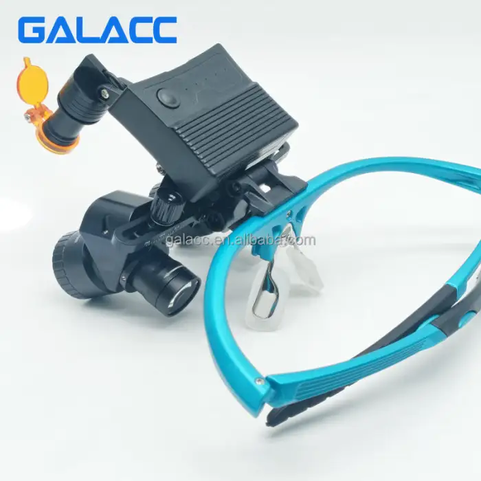 5.5x Surgical Medical Magnifying Glasses Dental Equipment / Glass Surgical Dental Loupes With Led Headlight