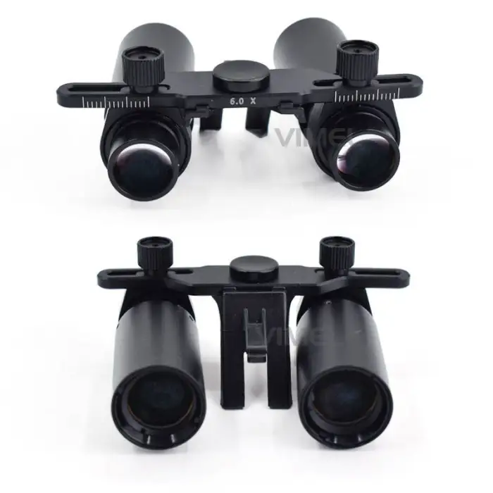 Medical Dental Binocular Loupes with Headlight 6.0X/2.5X/3.5X Binocular Surgical Loupes Magnifier