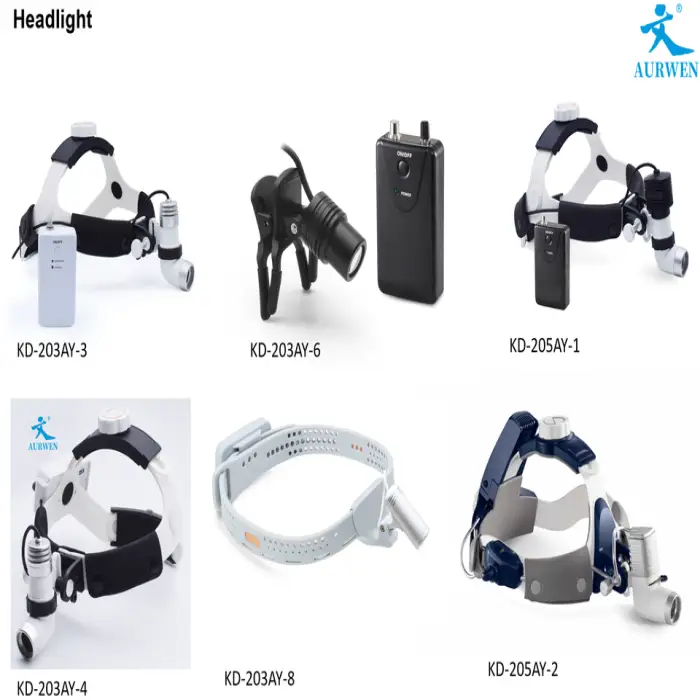AURWEN All-in-One 2.5X 3.5X Illuminating Dental Loupe 3W ENT LED Head Light Veterinary Examination Powered Electricity CE