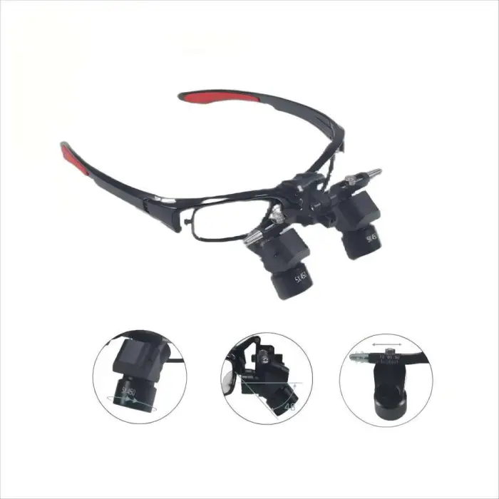Arrival Ergo Conversion Lens Loupe 5x Surgical Dental Microscope 5W Wireless Clip-on Magnetic Square Headlight 2 Batteries