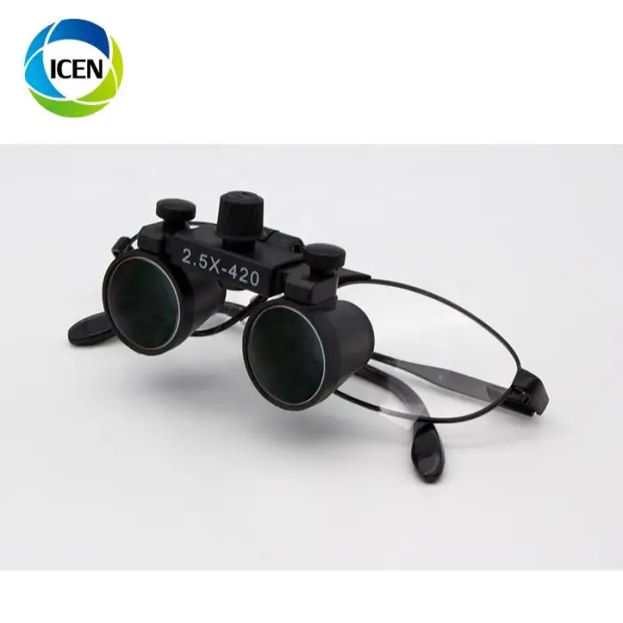 IN-I078 2.5x 3.5x 4x 5x 8x 420mm Portable LED Headlight Dental Surgical Binocular Loupes Microsurgery Glasses With Light