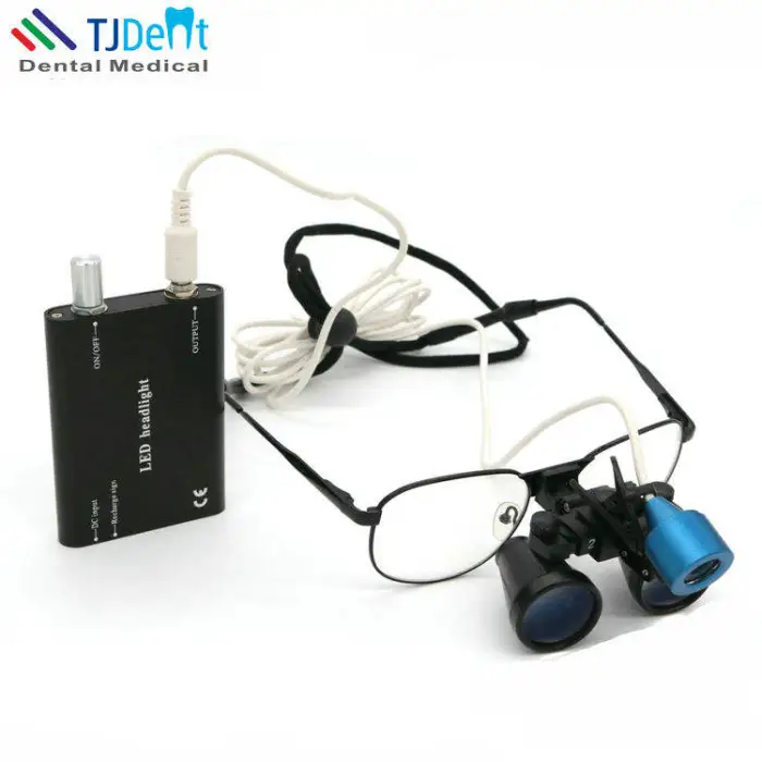 2.5X 3.0X Optional Simple Design Comfortable Dental Loupe With Headlight