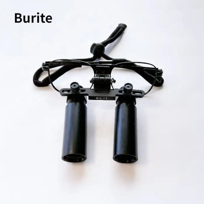 Burite 8.0X Prism Dental Loupes With LED Headlight 8X Surgical Loupes