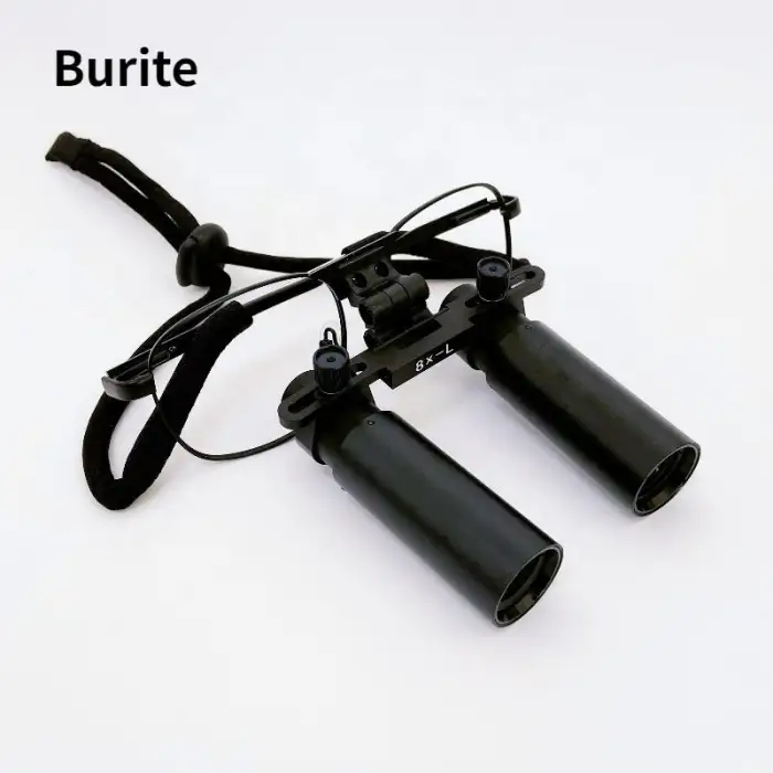 Burite 8.0X Prism Dental Loupes With LED Headlight 8X Surgical Loupes