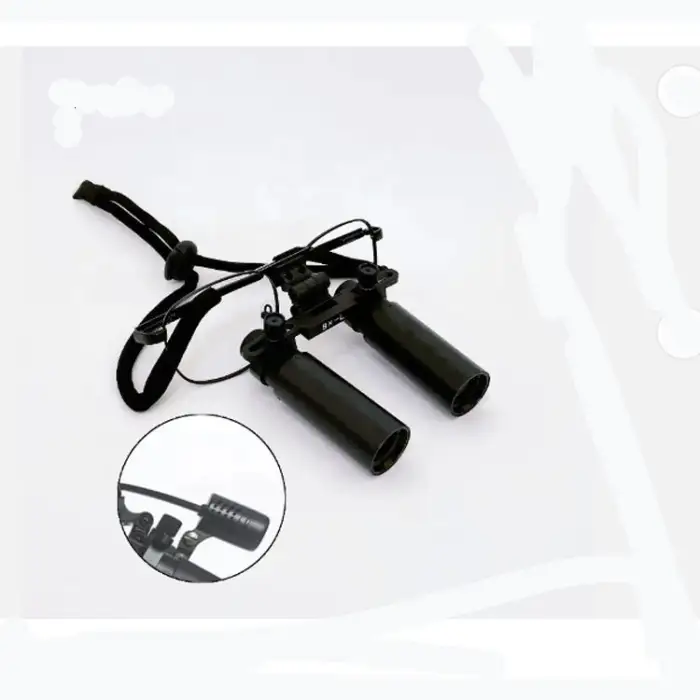 Burite 8.0X Prism Dental Loupes With LED Headlight 8X Surgical Loupes
