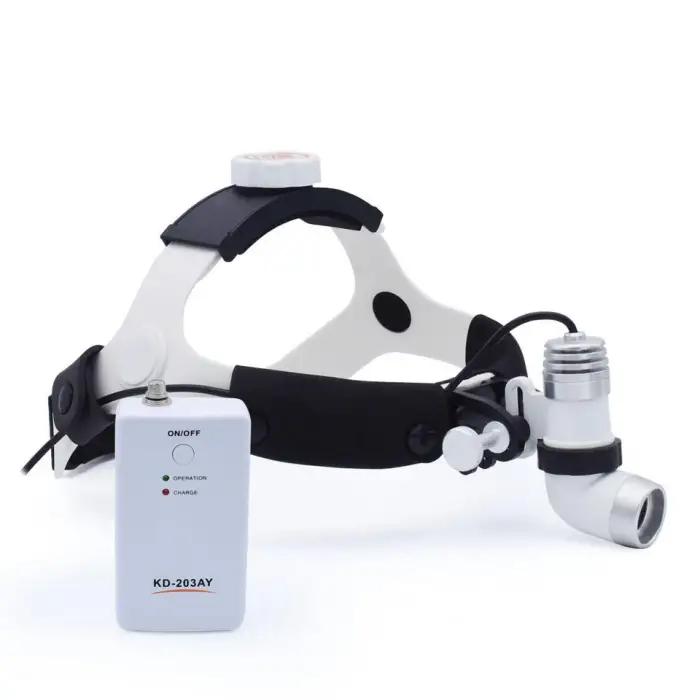 3W LED ACDC White Veterinary Surgical Headlight 2.5X Binocular Loupe Veterinary Surgical Headlight Works Charging Electricity