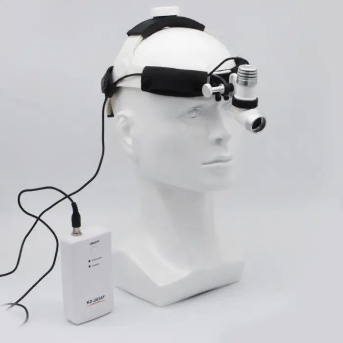 3W LED ACDC White Veterinary Surgical Headlight 2.5X Binocular Loupe Veterinary Surgical Headlight Works Charging Electricity