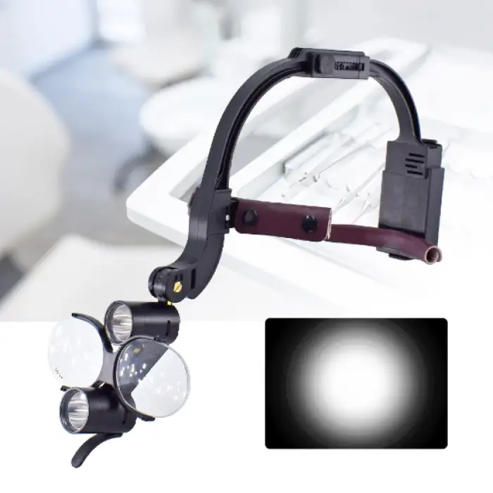 2.5X/3.5X Headband Adjustable Dentist Surgical Headlamp Dentistry Magnifier Dental LED Headlight Binocular Loupes