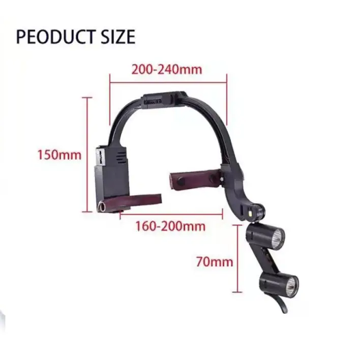 OEM 2.5X 3.5X Dental Headlamp Medical Loupes Magnifier Wireless Surgical Headlight