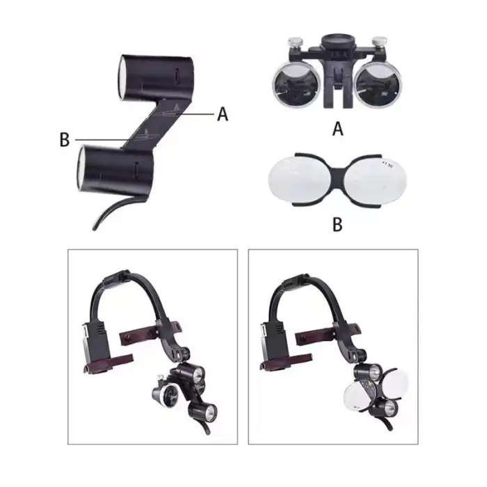 2.5X 3.5X Dentisit Surgical Headlight Dental LED Head Light Lamp Loupes