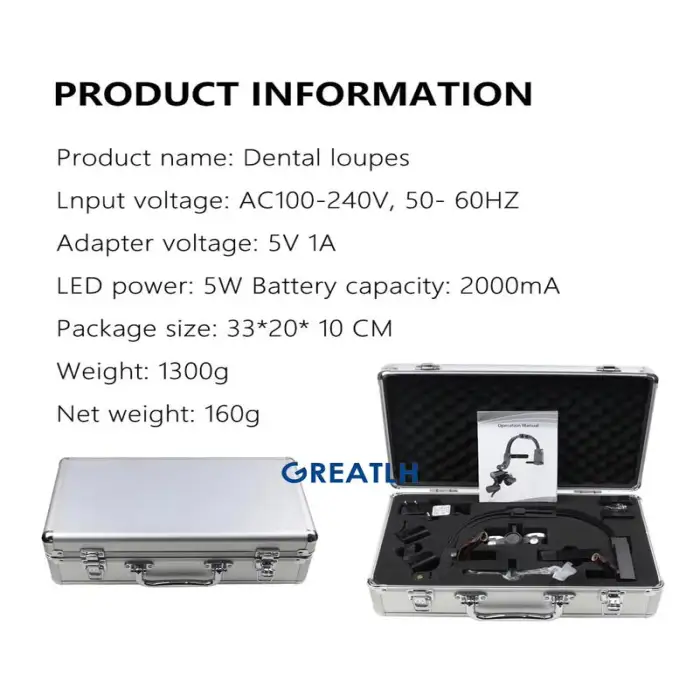 Dental LED Headlight Binocular Loupes Medical Wireless Magnifiers Glasses Dental Loupes 2.5x 3.5x Magnifier