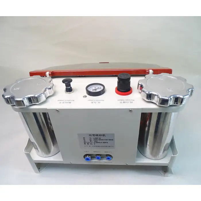 Products Dental Sandblaster Double Pen Sandblasting Machine With Light Tooth Blasting Electric Twin-pen Blasting Unit