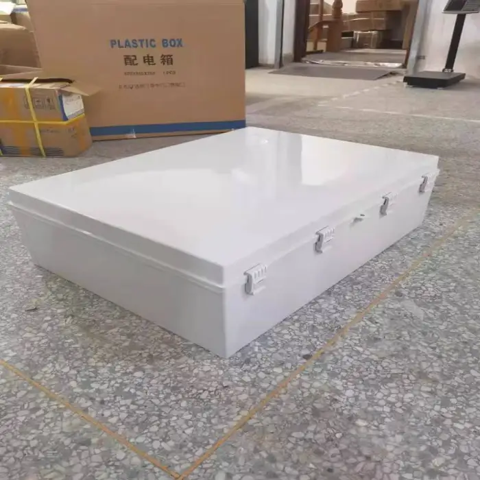 800x600x250mm ABS Waterproof Plastic Project Hinged Box IP67 Plastic Buckle Type Large Enclosure With Mounting Plate and Bracket