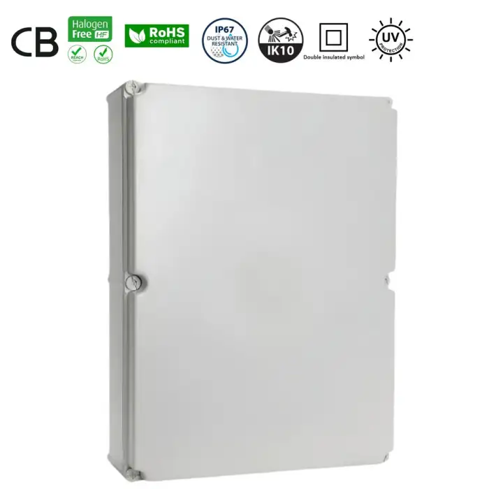 UL94-V0 Waterproof ABS/PC PVC Material Plastic Enclosure 680x500x200mm Outdoor IP67 Junction Box for Electronics & Instruments