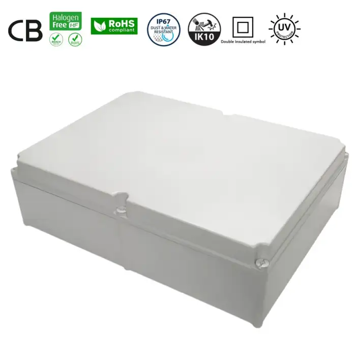 UL94-V0 Waterproof ABS/PC PVC Material Plastic Enclosure 680x500x200mm Outdoor IP67 Junction Box for Electronics & Instruments