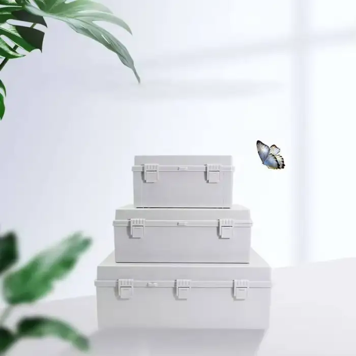 Waterproof Plastic Electronic Junction Enclosure Box Outdoor Power Instrument Monitor Instrument Enclosure