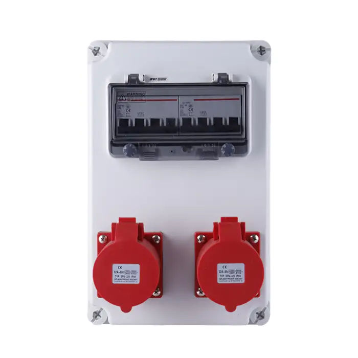 MUTAI IP44 IP66 3 4 5 Pin 3 Phase AC Low Voltage Plastic Waterproof Electrical Portable Power Station Distribution Box
