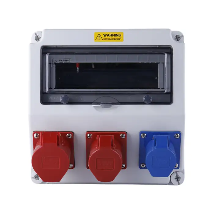 MUTAI IP44 IP66 3 4 5 Pin 3 Phase AC Low Voltage Plastic Waterproof Electrical Portable Power Station Distribution Box
