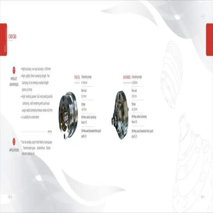 250mm 3 Jaw/4 Jaw Self-centering Hydraulic CNC Lathe Power Chuck