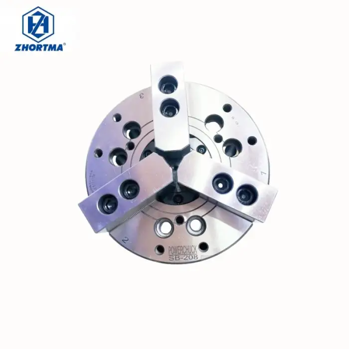 SB 3-jaw High Speed Hollow Power Chucks with Soft Blank Jaw and Hardened Jaws