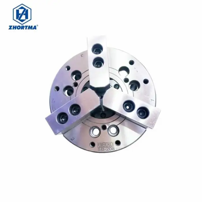 SB 3-jaw High Speed Hollow Power Chucks with Soft Blank Jaw and Hardened Jaws