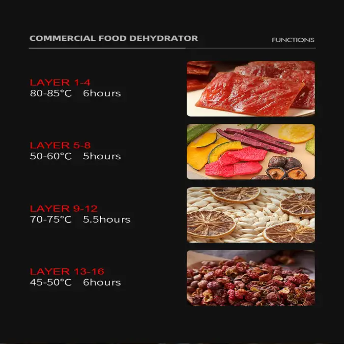 Dried Fruit Machine Stainless Steel Biltong Beef Jerky Fruits Food Dehydrators Machine 12 Layer Fruit Drying Machine