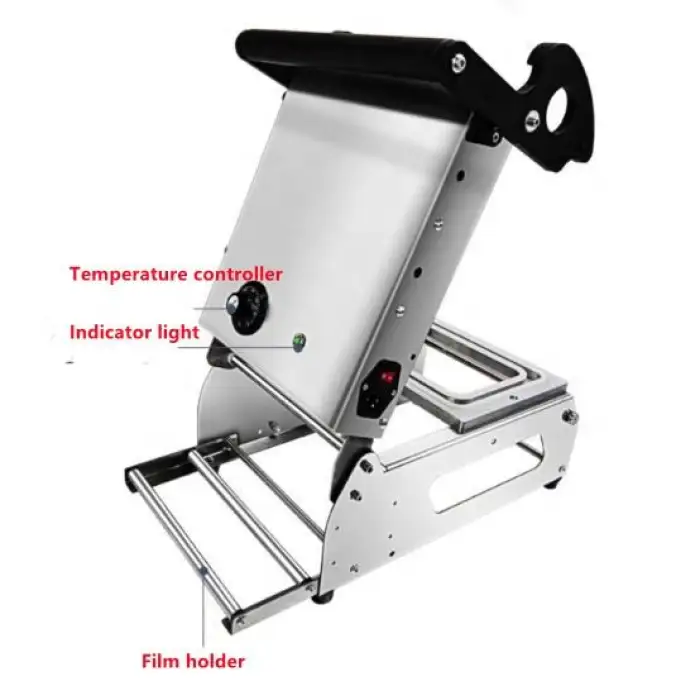 20*14 cm Ready Meal Tray Manual Type Sealing Machine Take Away Lunch Box