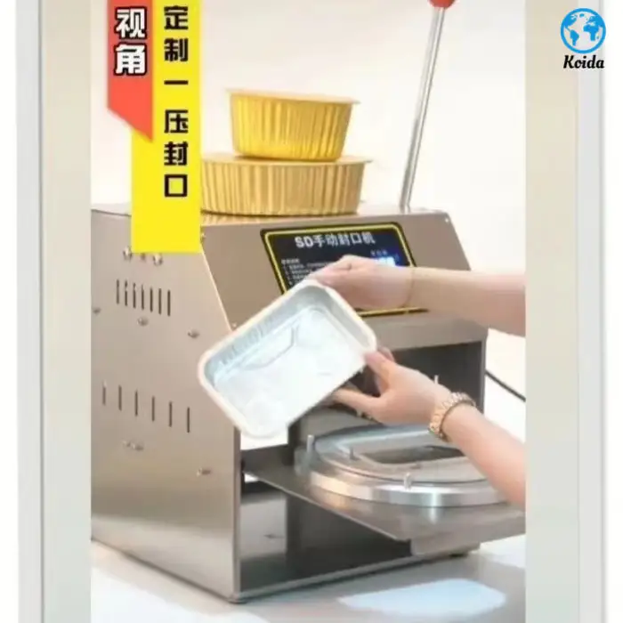 Sealing Machine Disposable Fast Food Tray Lunch Box Use Manual Aluminum Foil Heat Sealing Machine
