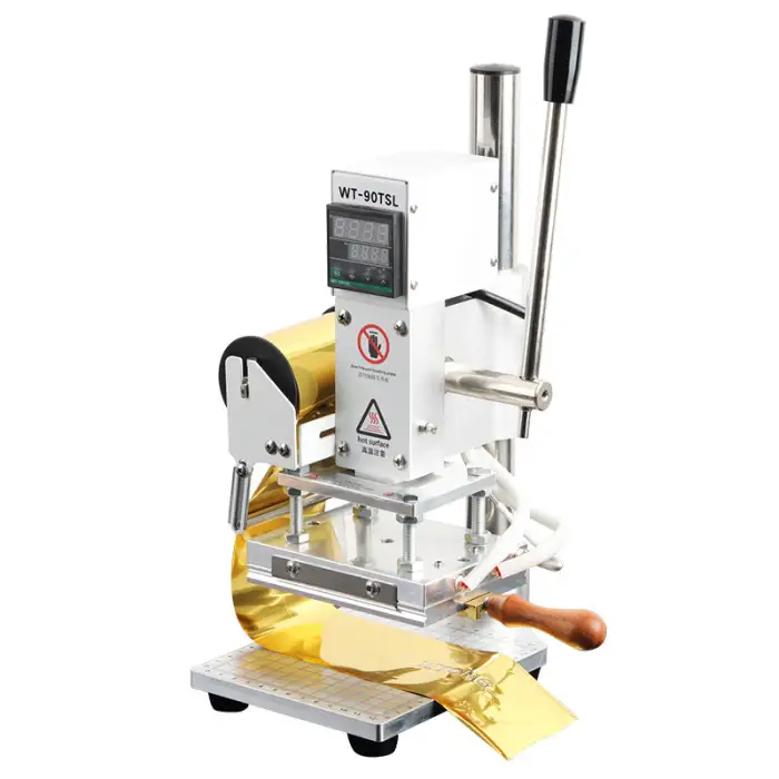 Mini Foil Stamping Machine Gold Silver Foil Automatic Digital Leather Logo Embossed T Slot Stamping Machine