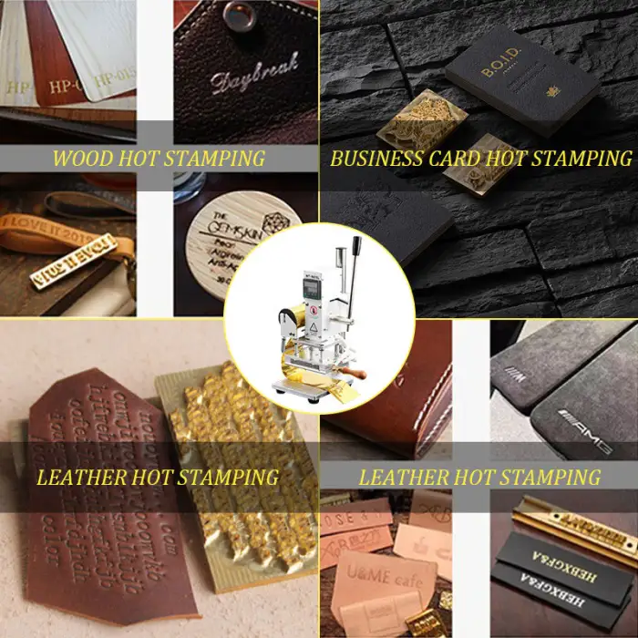 Mini Foil Stamping Machine Gold Silver Foil Automatic Digital Leather Logo Embossed T Slot Stamping Machine