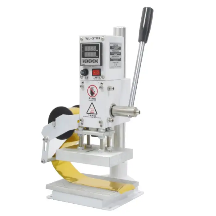 Small Digital Manual Foil Printing Machine Foil Stamping Machine for Leather Pencil Brand logo Printing