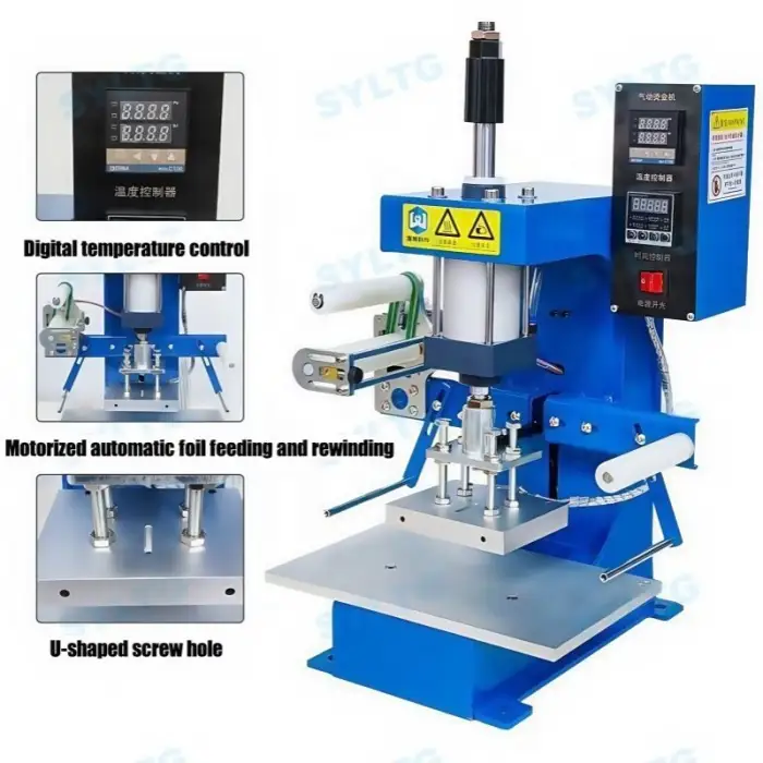 Semi-Automatic Digital Control Desktop Foil Stamping Machine for Embossing Logos on Leather Paper & Plastic