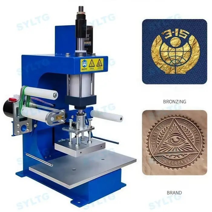 Semi-Automatic Digital Control Desktop Foil Stamping Machine for Embossing Logos on Leather Paper & Plastic